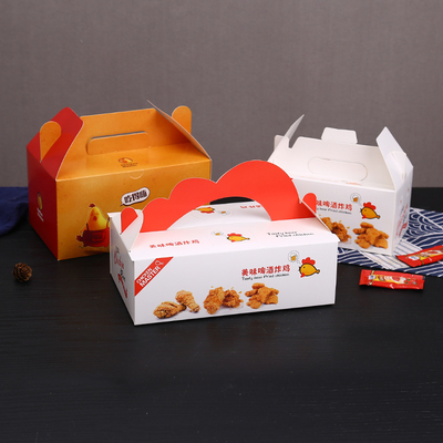 Custom Biodegradable Fried Chicken Long Box Lid Box Influencer Box Supplier Eco Friendly Food Packaging