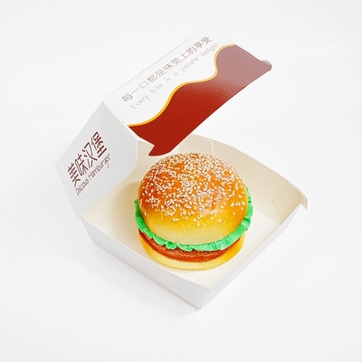 Low Price Customized Printing logo Eco-friendly Biodegradable Disposable Fast Food Burger Box