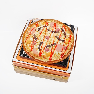 Custom Design Various Size Eco Friendly Black Pizza Box Kraft Corrugated Paper Packaging Bulk Slice Pizza Box