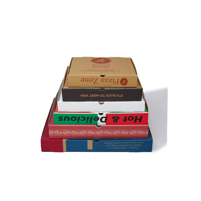 Factory Made Design Size logo  Reusable pink 6 7 8 9 10 Inch Corrugated Paper Food Packaging Dough Cone Pizza-box with Window