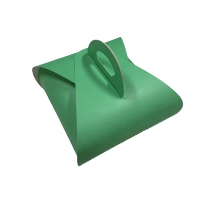 Customized logo Foldable Cardboard Cake Packaging Box with Handle Cardboard Cake Box