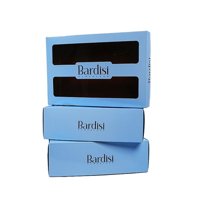 High Quality Custom Printed logo Baking Cupcake Gift Box with Transparent Window