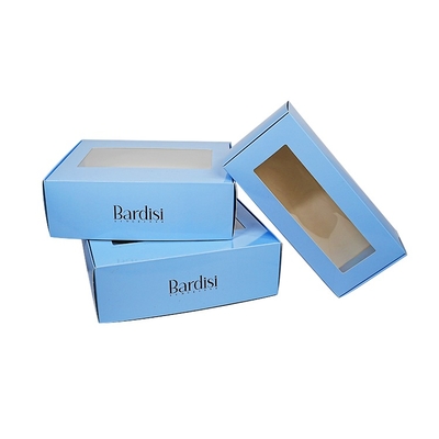 High Quality Custom Printed logo Baking Cupcake Gift Box with Transparent Window