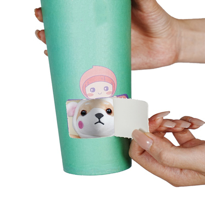 Low Price Custom Printing Surprise Blind Box Coffee Milk Tea Paper Cup with Large Capacity and Compartment