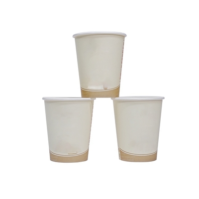 Customized logo Eco-friendly 100% Biodegradable Food Grade Bamboo Pulp Water-based Coating Coffee Milk Paper Cup with Lid