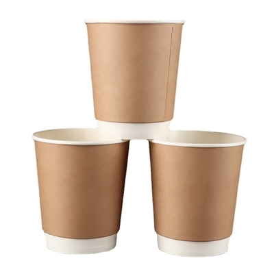 Wholesale Customized logo Food Grade Eco-friendly Pulp Non Plastic Water-based Coating Hot Drinks Coffee Milk Paper Cups