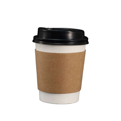 Wholesale Customized logo Food Grade Eco-friendly Pulp Non Plastic Water-based Coating Hot Drinks Coffee Milk Paper Cups