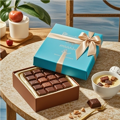 OEM ODM High-end Custom logo Chocolate Truffle Packaging Gift Box Chocolate Paper Box