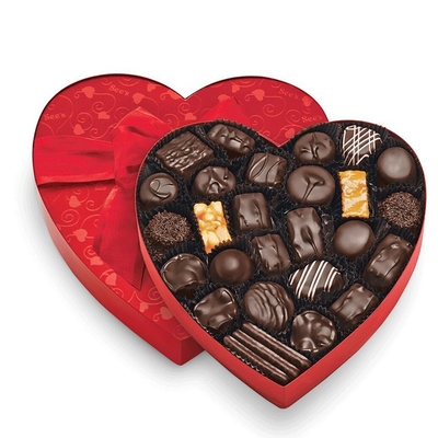 Valentine's Day Wholesale Customized Logo Chocolate Truffle Paper Packaging Gift Box Chocolate Box with Ribbon