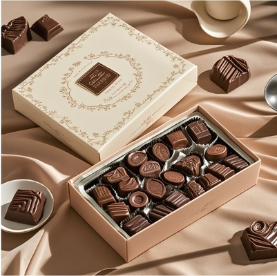 Wholesale Customized Luxury logo Chocolate Truffle Kraft Paper Packaging Box Chocolate Gift Box
