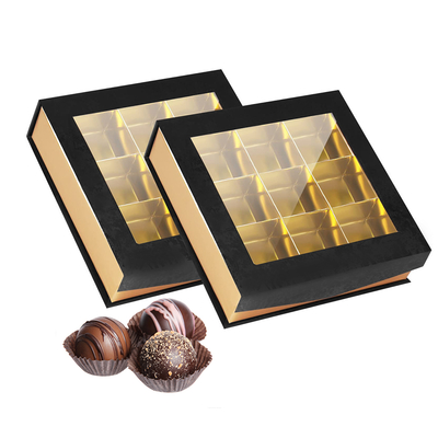 Wholesale Customized Luxury logo Chocolate Truffle Kraft Paper Packaging Box Chocolate Gift Box