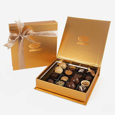 Wholesale Customized Luxury logo Chocolate Truffle Kraft Paper Packaging Box Chocolate Gift Box