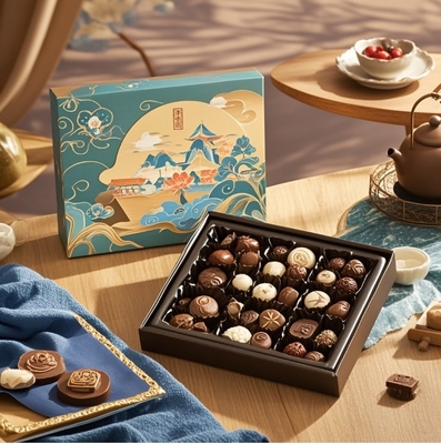 High End Customized logo Luxurious Food Grade Chocolate Truffle Paper Packaging Box Chocolate Gift Box