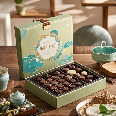High End Customized logo Luxurious Food Grade Chocolate Truffle Paper Packaging Box Chocolate Gift Box