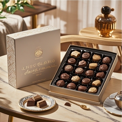 Luxury Custom Recyclable Chocolate Packaging Box Biscuit Chocolate Macaron Gift Packaging Box