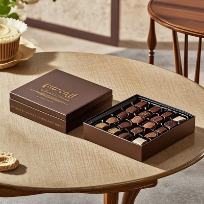 Luxury Custom Recyclable Chocolate Packaging Box Biscuit Chocolate Macaron Gift Packaging Box