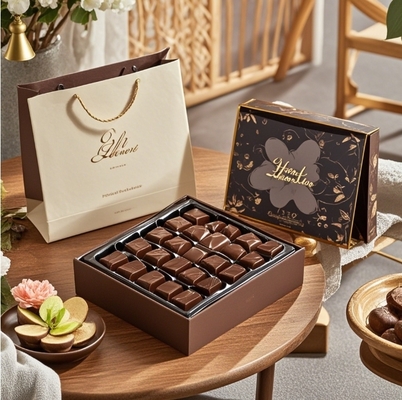 Luxury Custom Recyclable Chocolate Packaging Box Biscuit Chocolate Macaron Gift Packaging Box