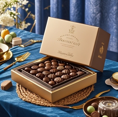 Wholesale Customized Luxury logo Chocolate Packaging Box Chocolate Gift Box with Ribbon